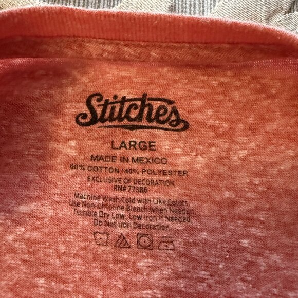 St. Louis Cardinals Stitches Youth T-Shirt Size Large Heather Red MLB Baseball - Picture 3 of 5